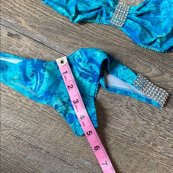 Blue & Teal Swimsuit Cheeky bottom Small - Picture 11 of 14